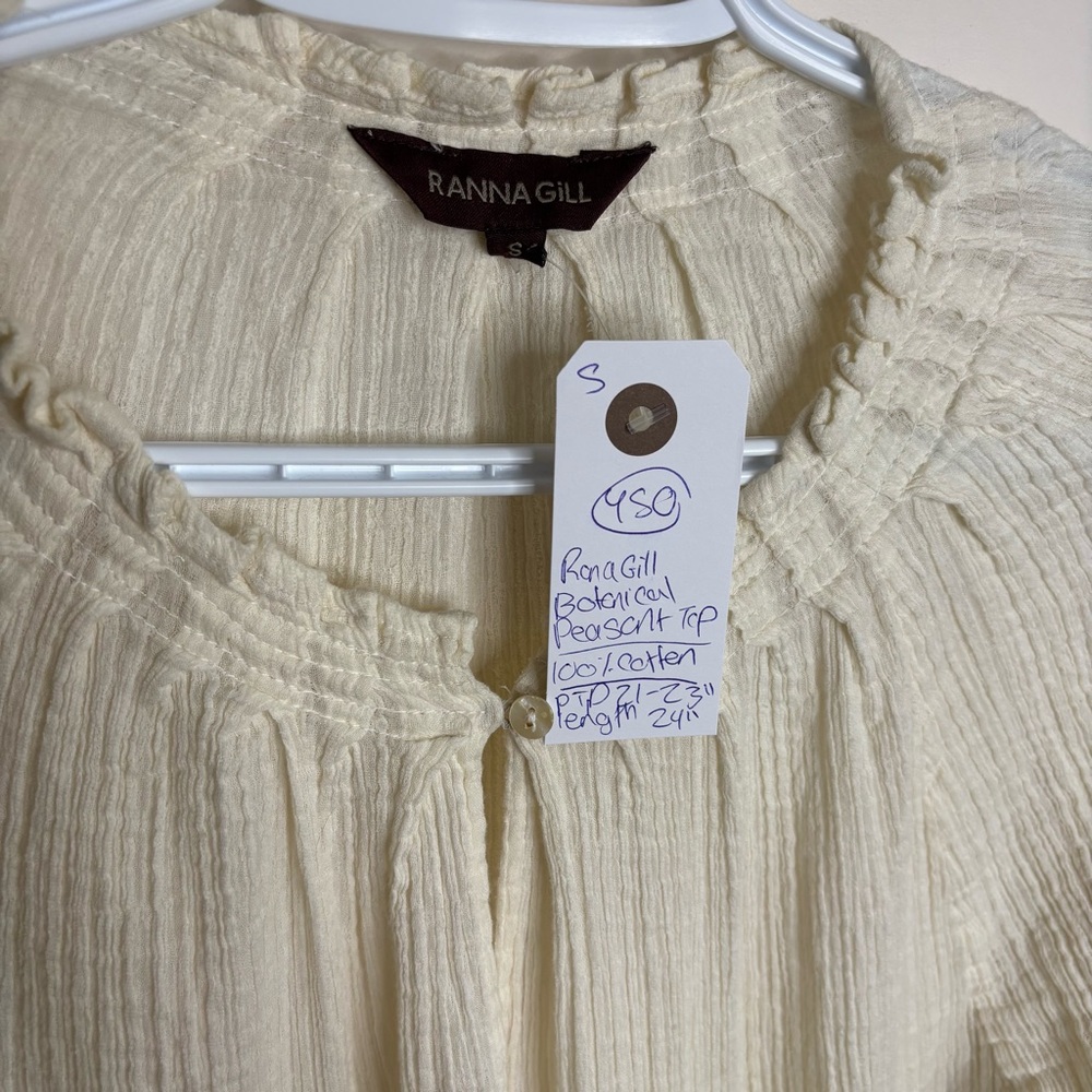 💛#450 Ranna Gill Botanical Peasant Top - Anthropologie - Picture 10 of 11